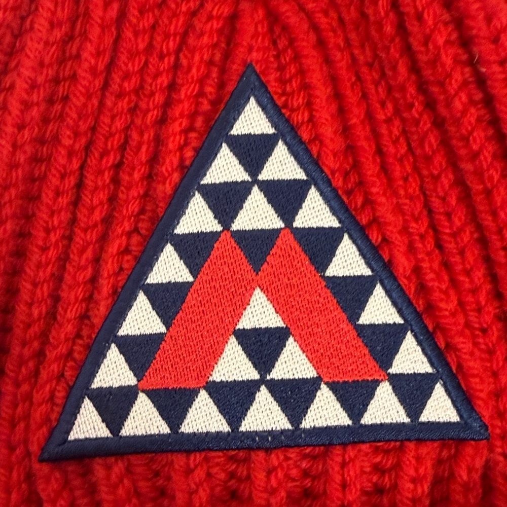 NWOT Moncler Red Ribbed Beanie - Picture 4 of 6